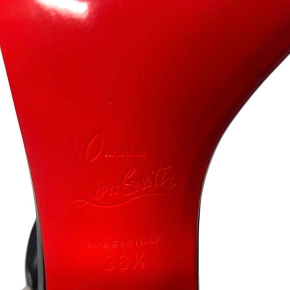 Christian Louboutin Tennis Elbow 85 PVC Ankle Strap Sandal Heels EU 36.5 US 6.5 - Picture 11 of 11